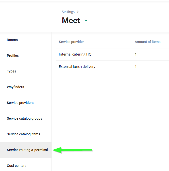 Service routing en toestemming optie in instellingen voor GoBright's ontmoeten mceclip1.png