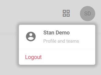 Screenshot of option profile and teams